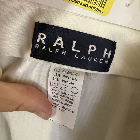 NWT Polo Ralph Lauren Dress Pants Mens 38x32 (Inseam 31) Taupe Pleated Cuffed - Picture 8 of 9